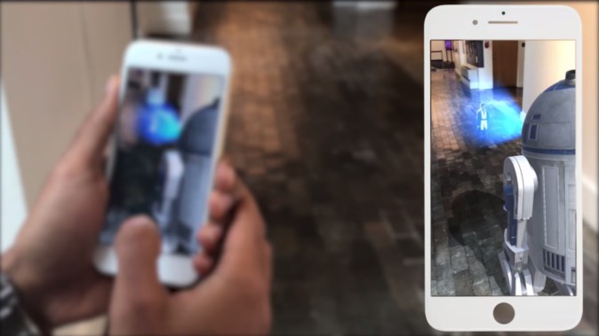 R2D2が投影するホログラムでメッセージ スマホARアプリで実現 | Mogura VR