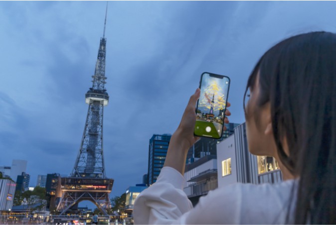 名古屋のMIRAI TOWERにスマホアプリ「Message Pillar」を使ってみたら