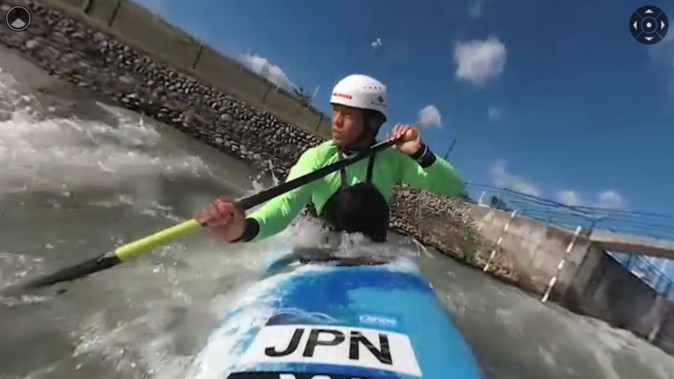 オリンピック カヌー競技で決勝進出した羽根田卓也選手の360度動画が公開中